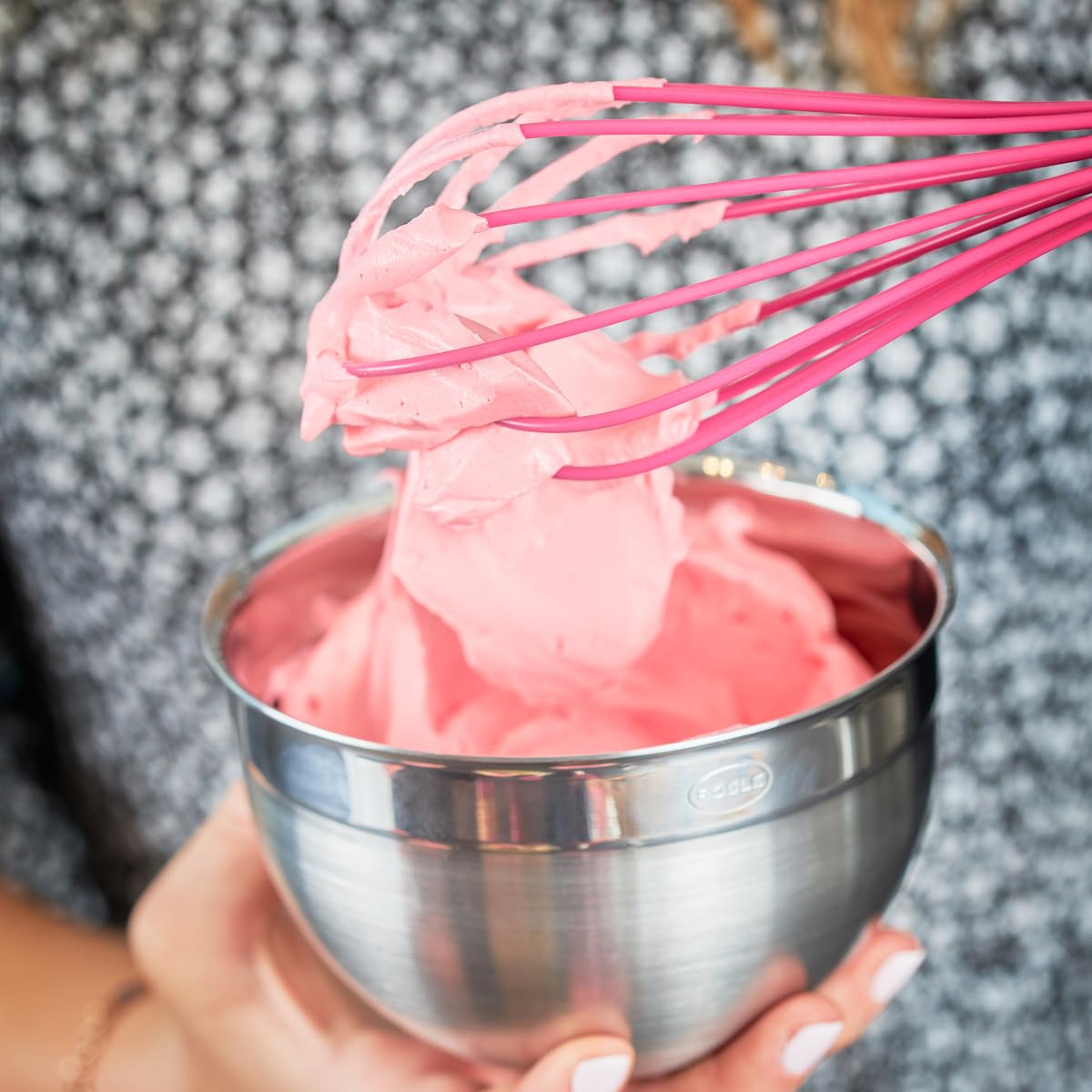 Pink Charity Whisk- SS with Silicon wire - Image 3